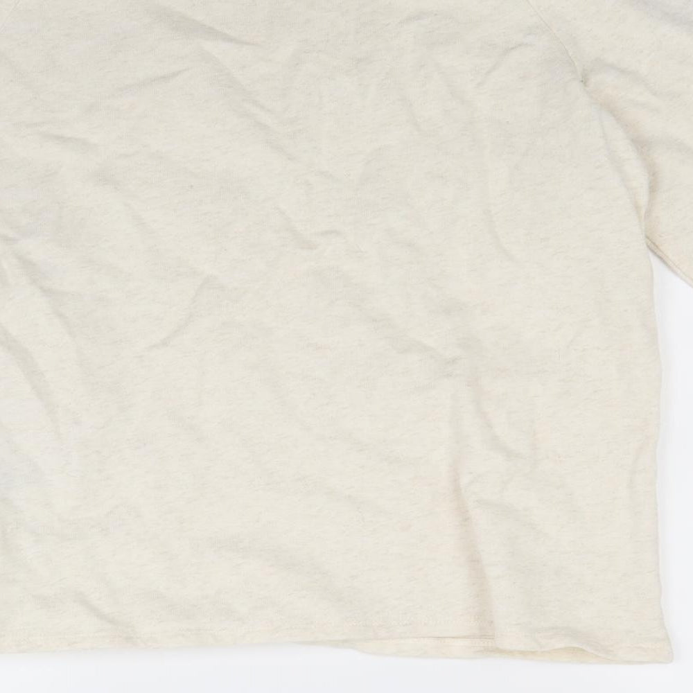 Avon Womens Ivory Floral Pullover Sweatshirt Size 10