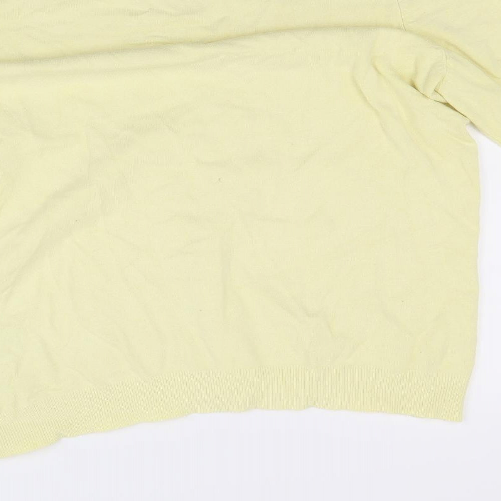 Marks and Spencer Womens Yellow Pullover Jumper Size 16