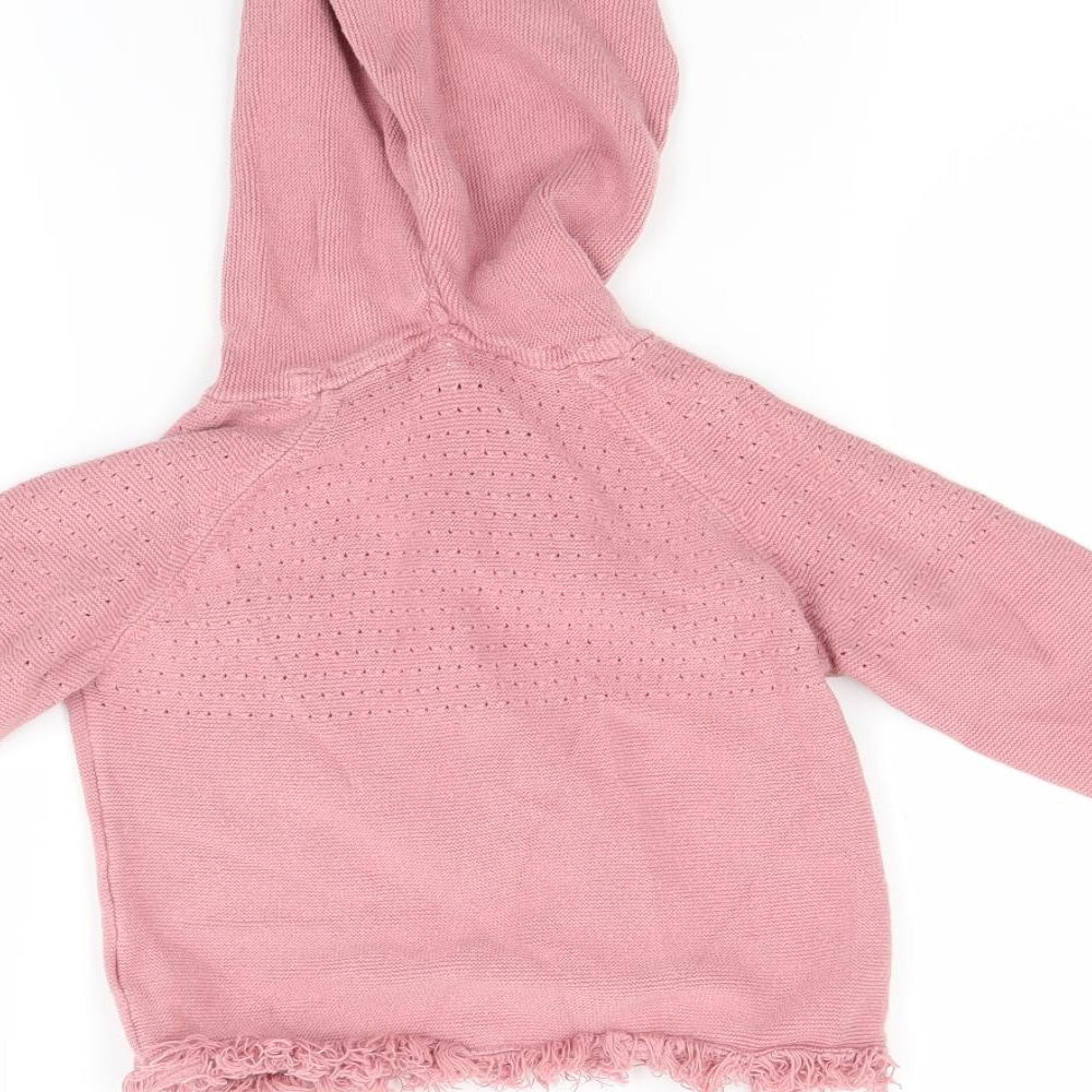 NEXT Girls Pink Pullover Hoodie Size 2 Years