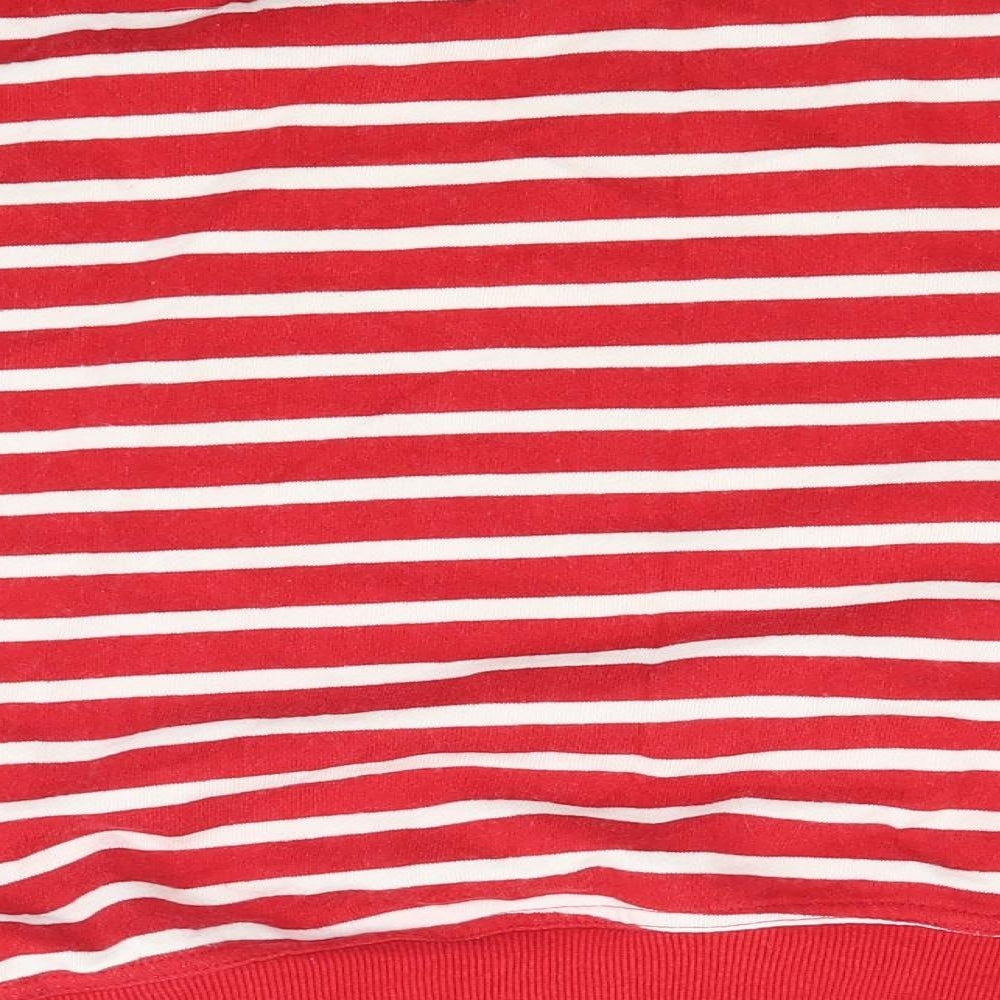 Atmosphere Womens Red Striped Pullover Sweatshirt Size 10
