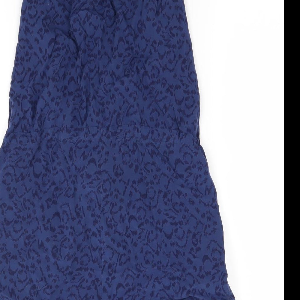 Divided Womens Blue Animal Print Shorts One-Piece Size 8