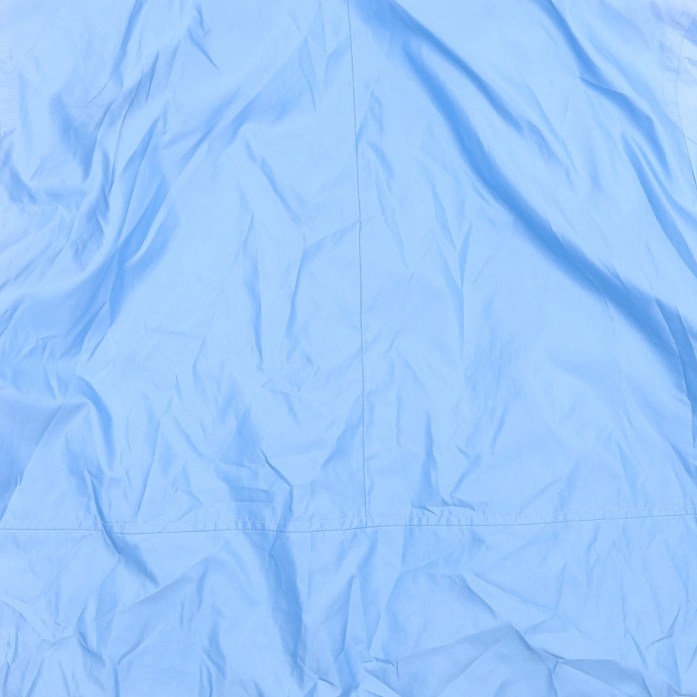 DELMOD Womens Blue Rain Coat Jacket Size 16
