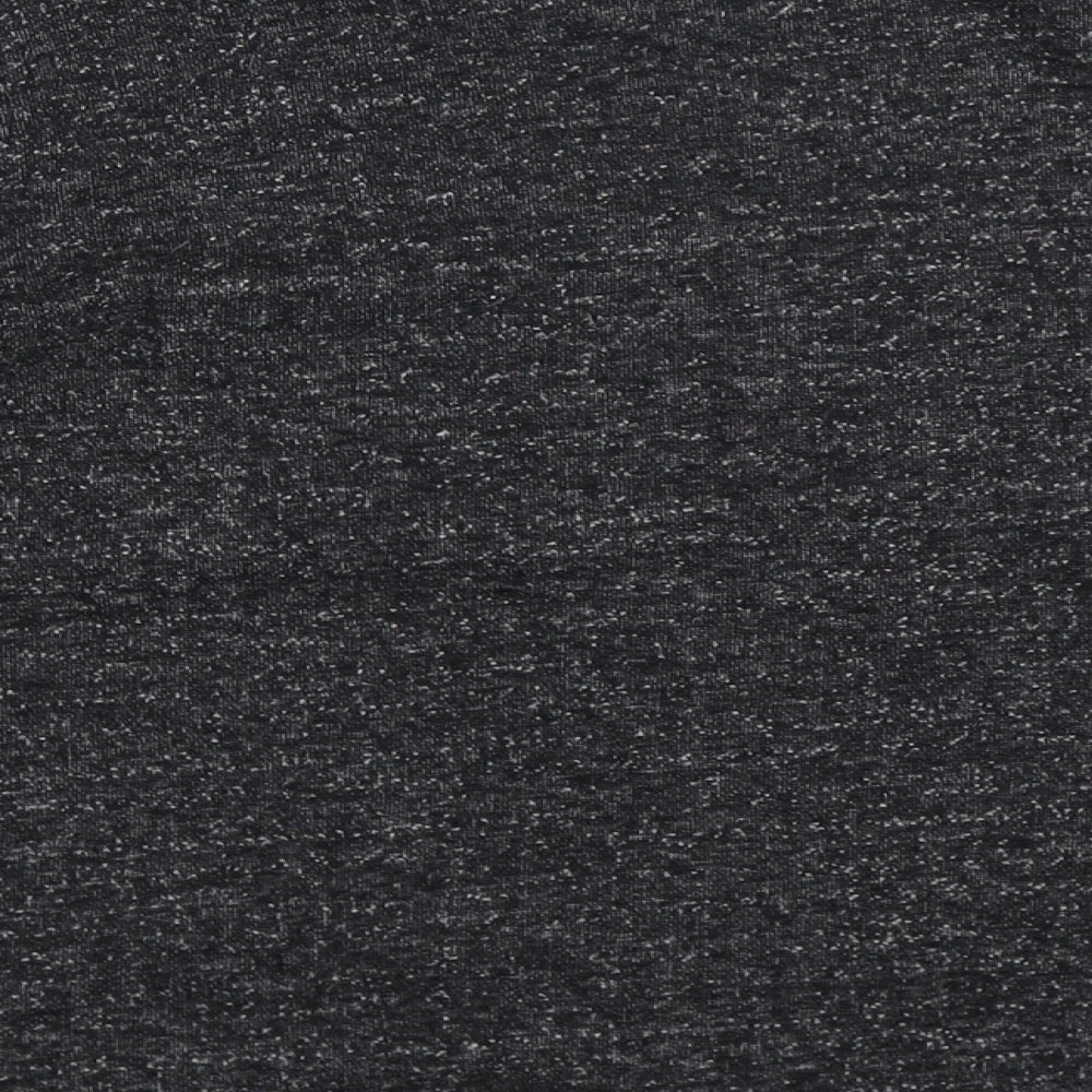 Brand and care label for H&M women’s grey pullover sweatshirt, size S