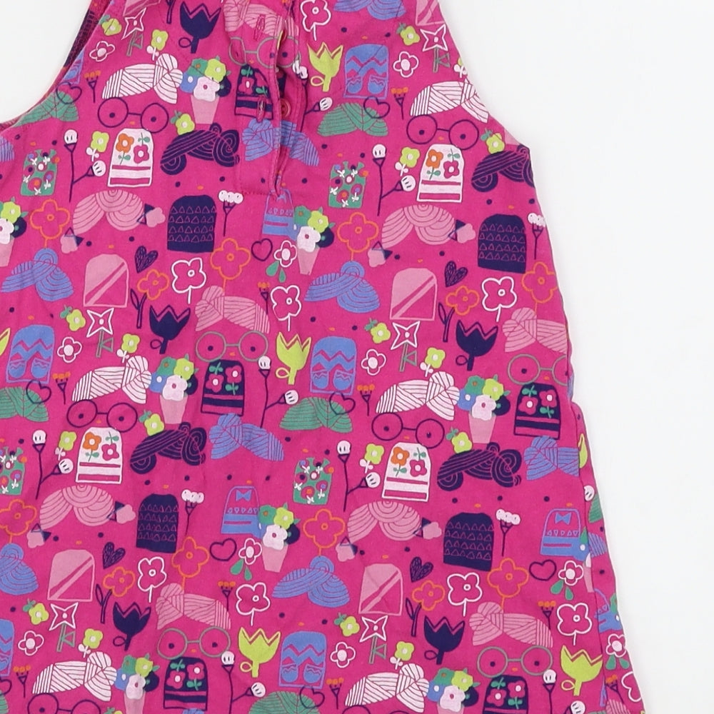 Mini Club Girls Pink Animal Print A-Line Size 3-4 Years