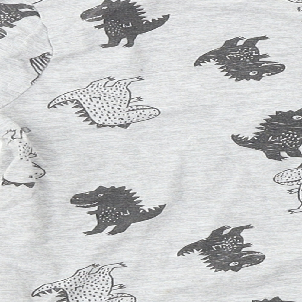 George Boys Grey Animal Print Basic T-Shirt Size 3-4 Years - Dinosaurs