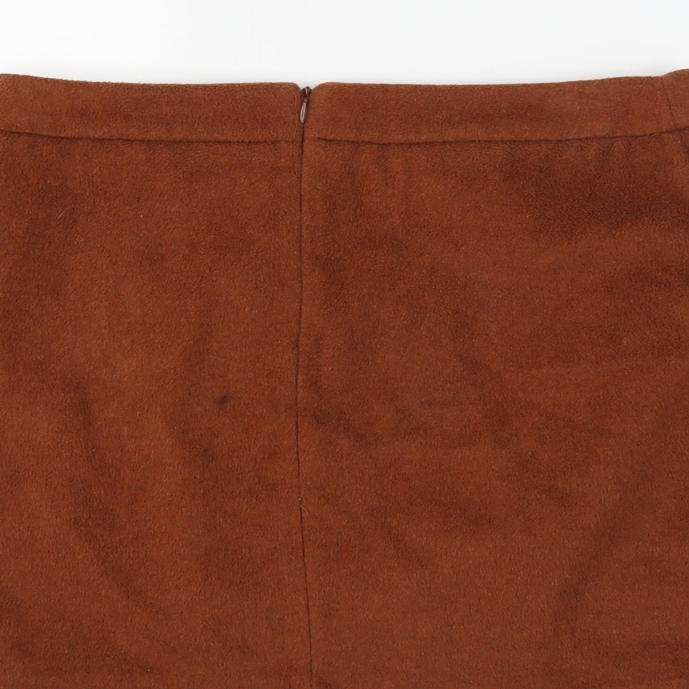 George Womens Brown A-Line Skirt Size 12