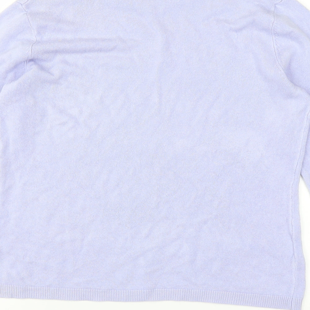 Papaya Womens Purple Knit Pullover Jumper Size 14