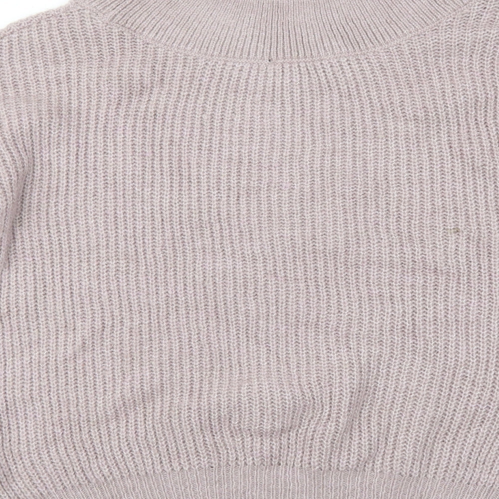 new look' Womens Purple Henley Jumper Size M