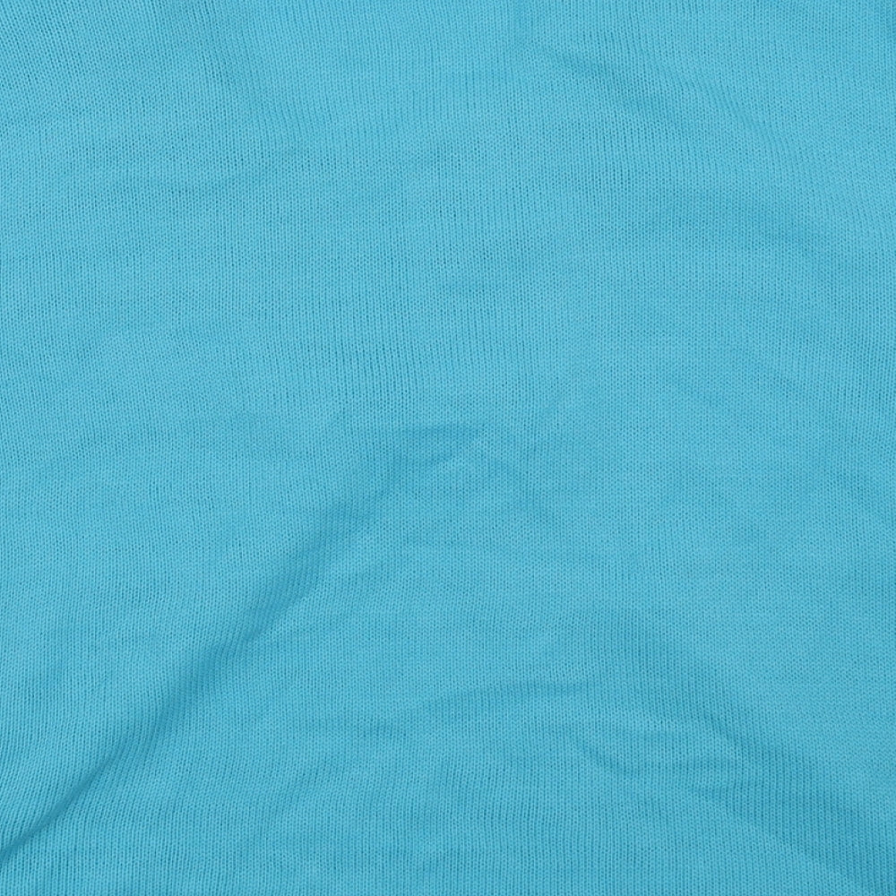 Brand and care label for Florida Collection women’s blue striped knit jumper, size S