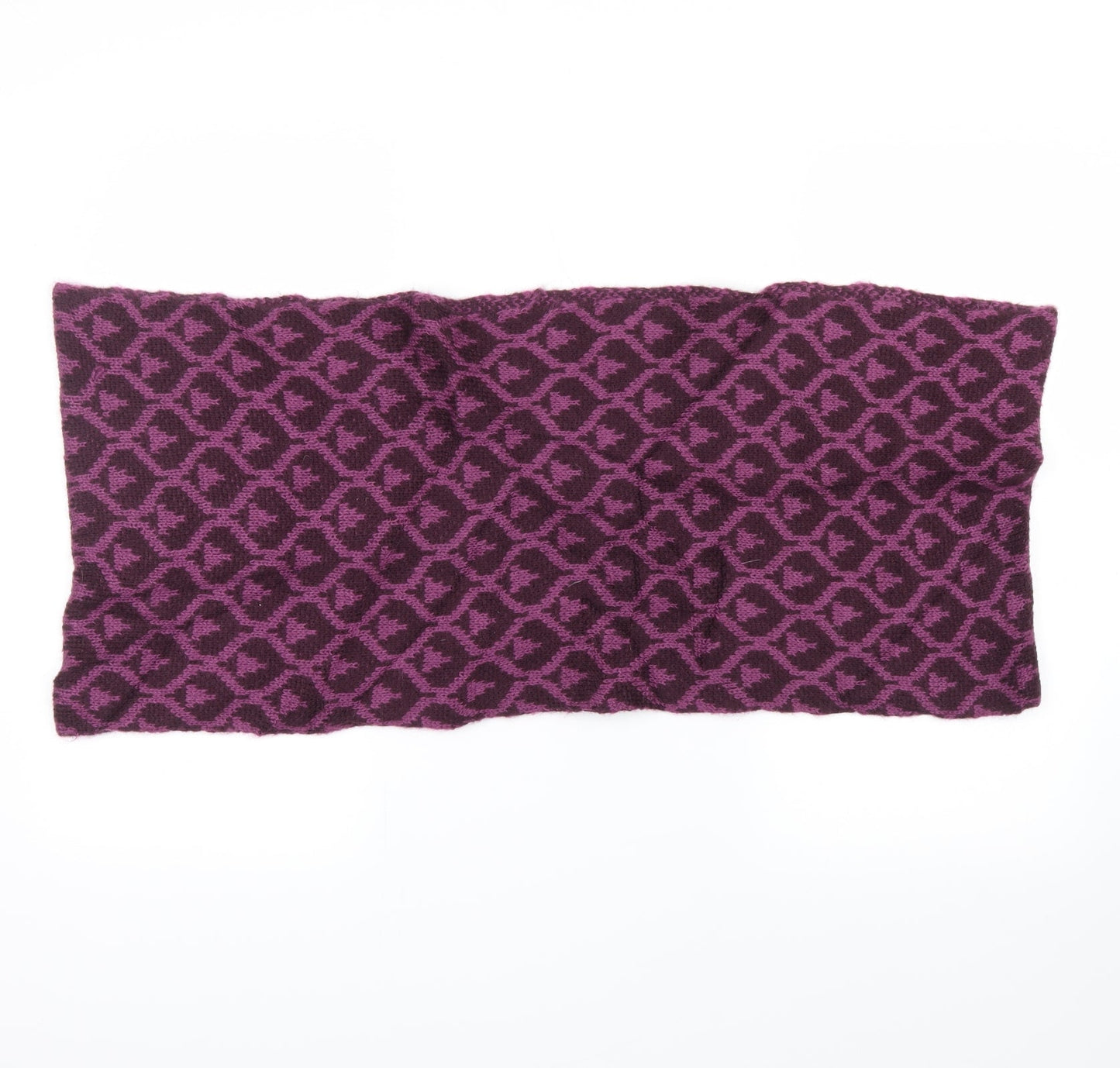 Preworn Unisex Purple Argyle/Diamond Scarf