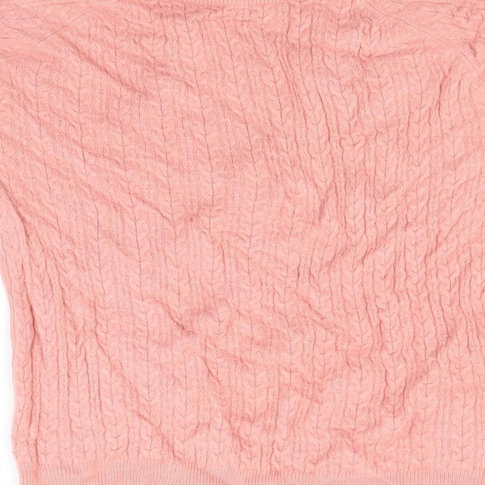 Papaya Womens Pink Knit Pullover Jumper Size 14