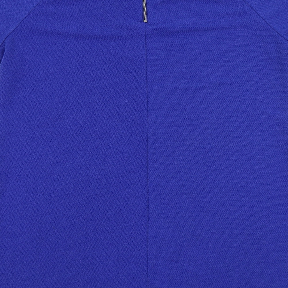 Tempt Womens Blue Basic Blouse Size L