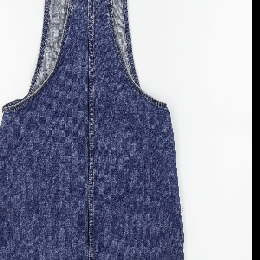 Denim & Co. Womens Blue Pinafore/Dungaree Dress Size 6
