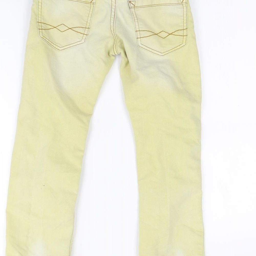 Zara Girls Yellow Straight Jeans Size 5-6 Years