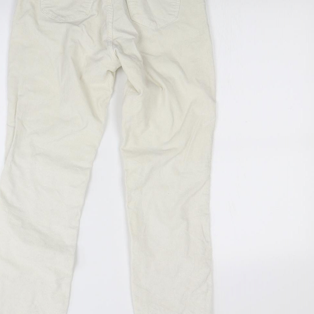 Preworn Womens White Straight Jeans Size M L28 in