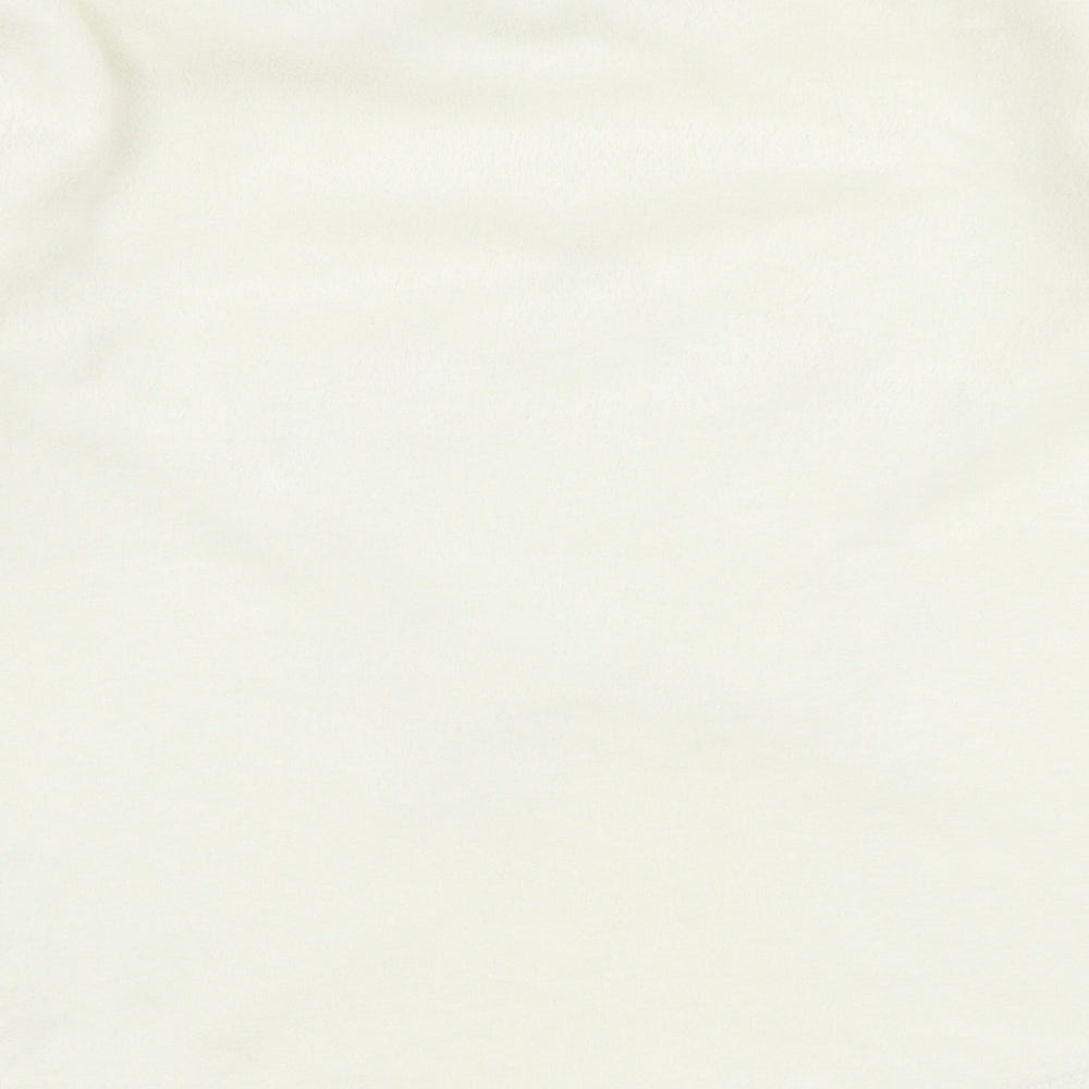 Matalan Womens White Fleece Top Pyjama Top Size M - Star