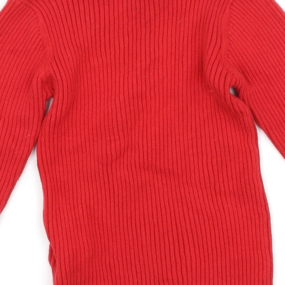NEXT Girls Red Pullover Jumper Size 6 Years