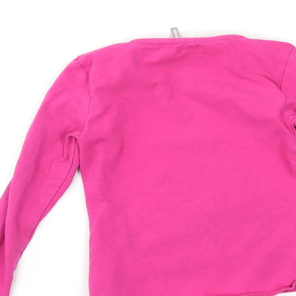 Orchestra Girls Pink Floral Basic T-Shirt Size 4 Years - bird