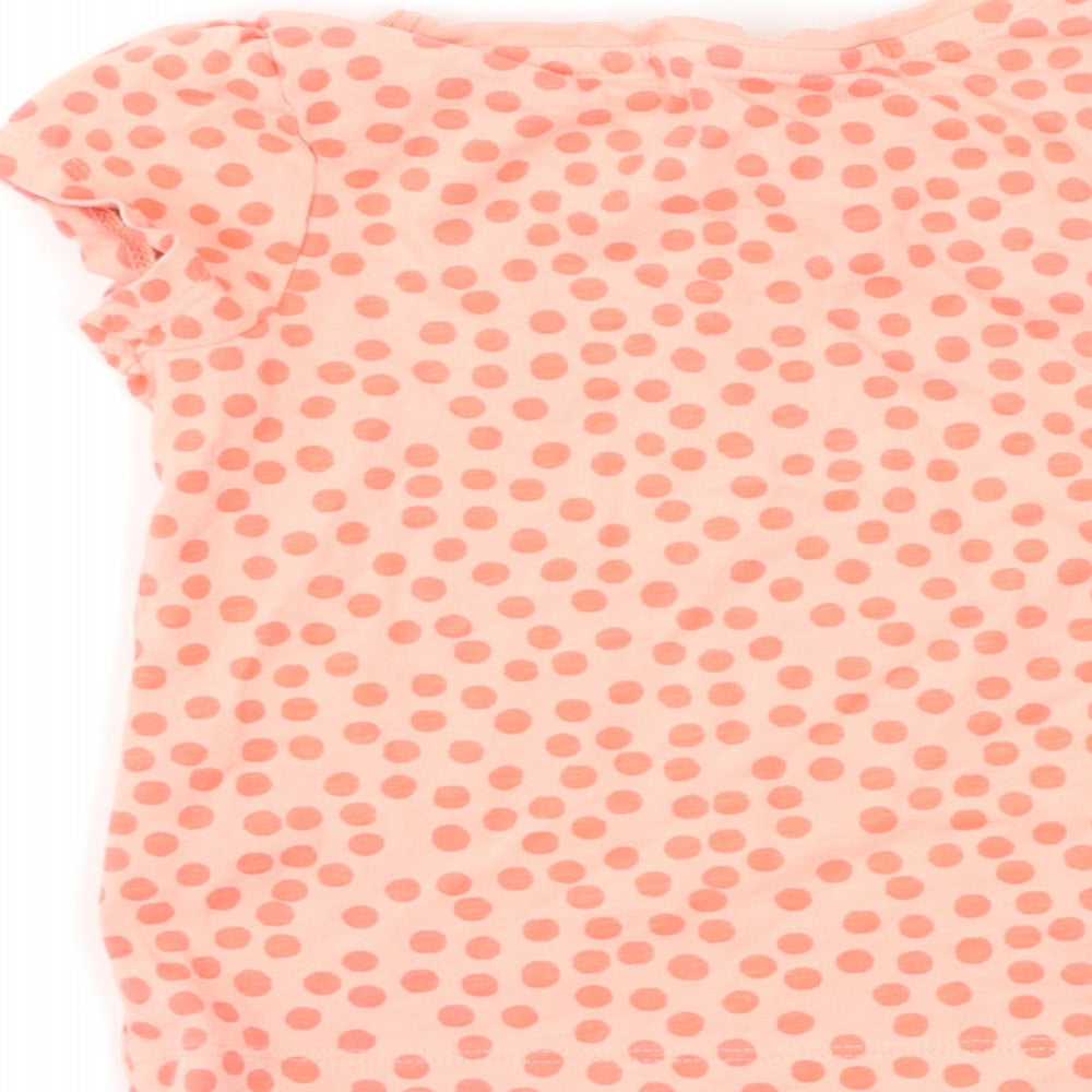 George Girls Pink Polka Dot Basic T-Shirt Size 2-3 Years