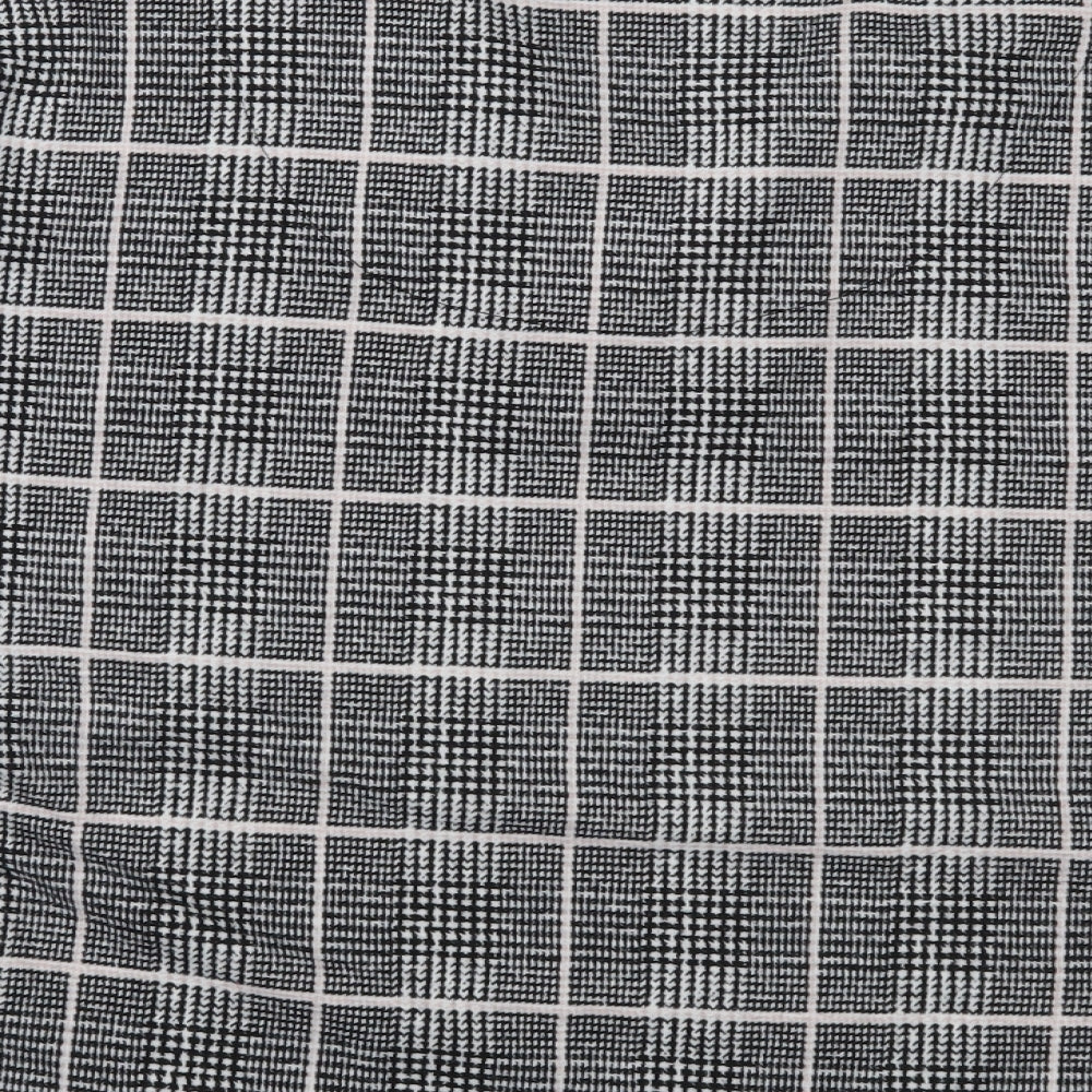 Bonmarché Womens Black Check Basic Blouse Size 12