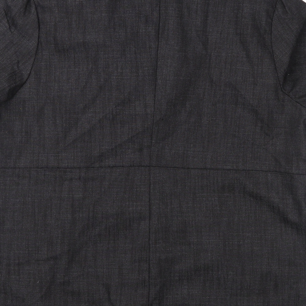 Brand and care label for Agenda women’s grey jacket suit jacket, size UK 14
