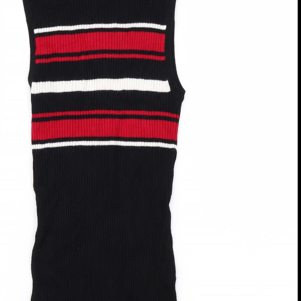 Selectq Womens Black Pullover Jumper Size 10 - ribbed