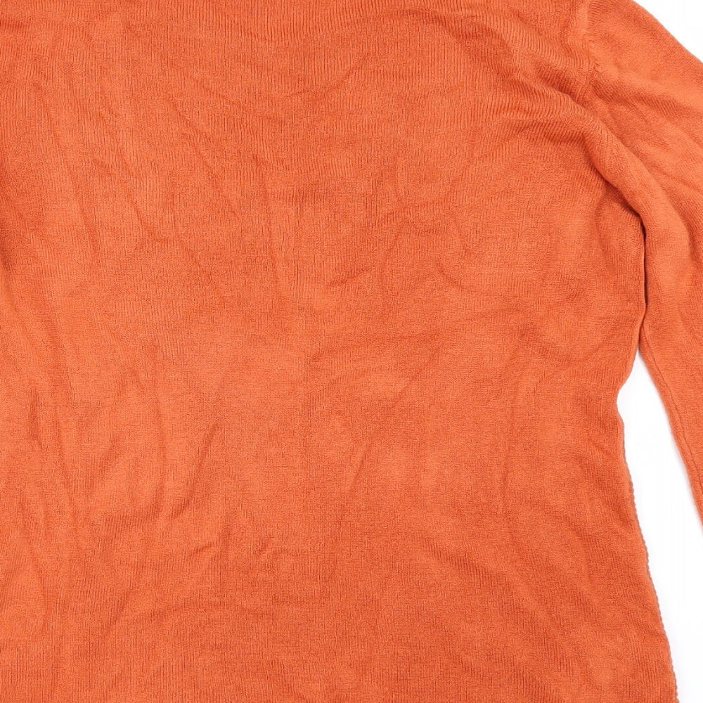 annarose Womens Orange Pullover Jumper Size L