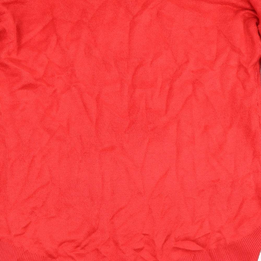 Primark Womens Red Pullover Jumper Size S
