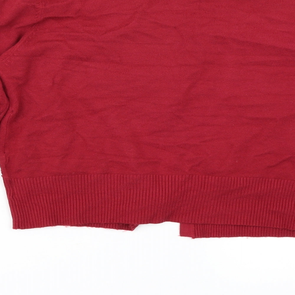 Roman Womens Red Cape Jumper Size 10 - Sequin Sparkle
