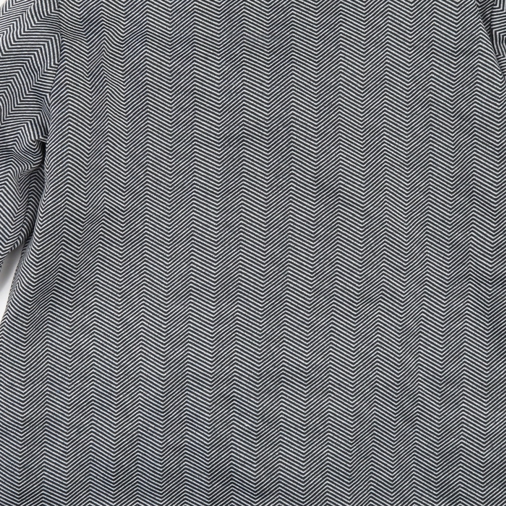Anne De Lancay Womens Grey Herringbone Jacket Size M