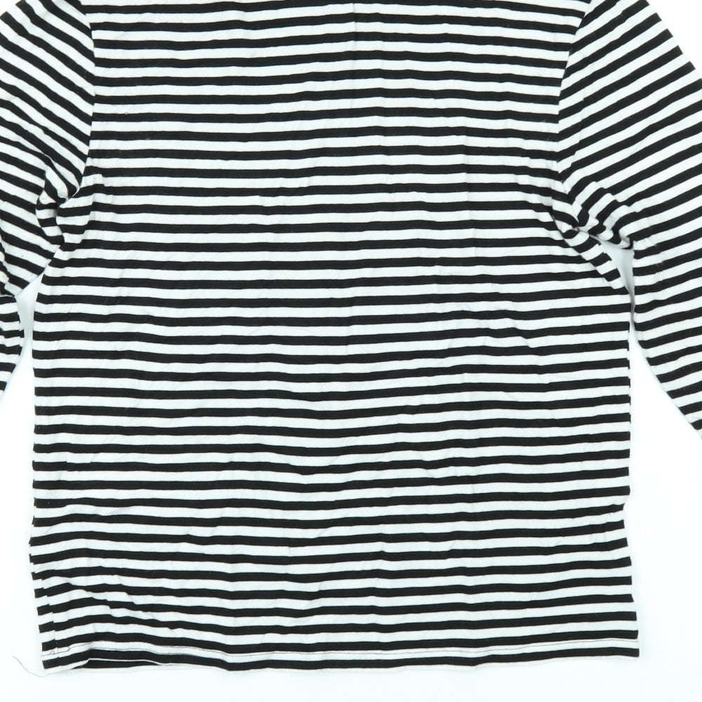 Divided by H&M Womens Black Striped Pullover Jumper Size M