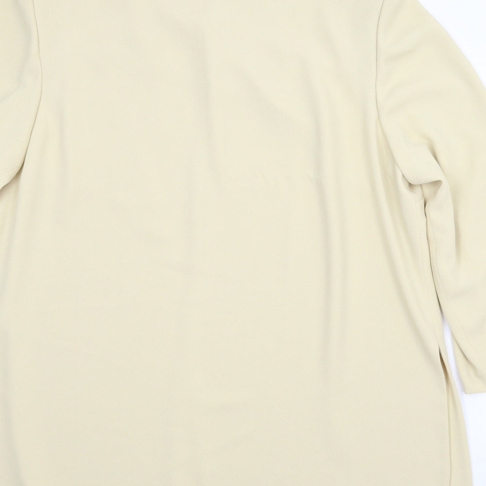 Gina Womens Beige Cape Jumper Size 20