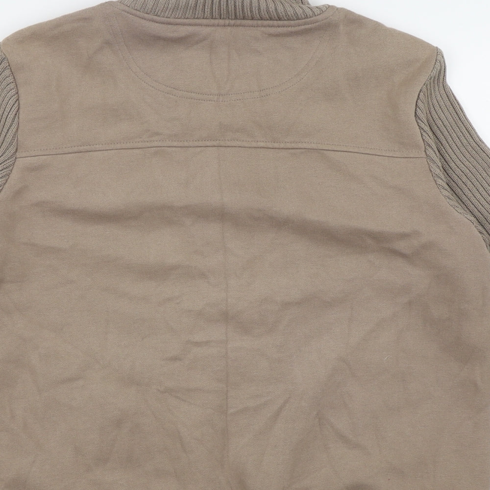 Maine Womens Beige Full Zip Jumper Size 16