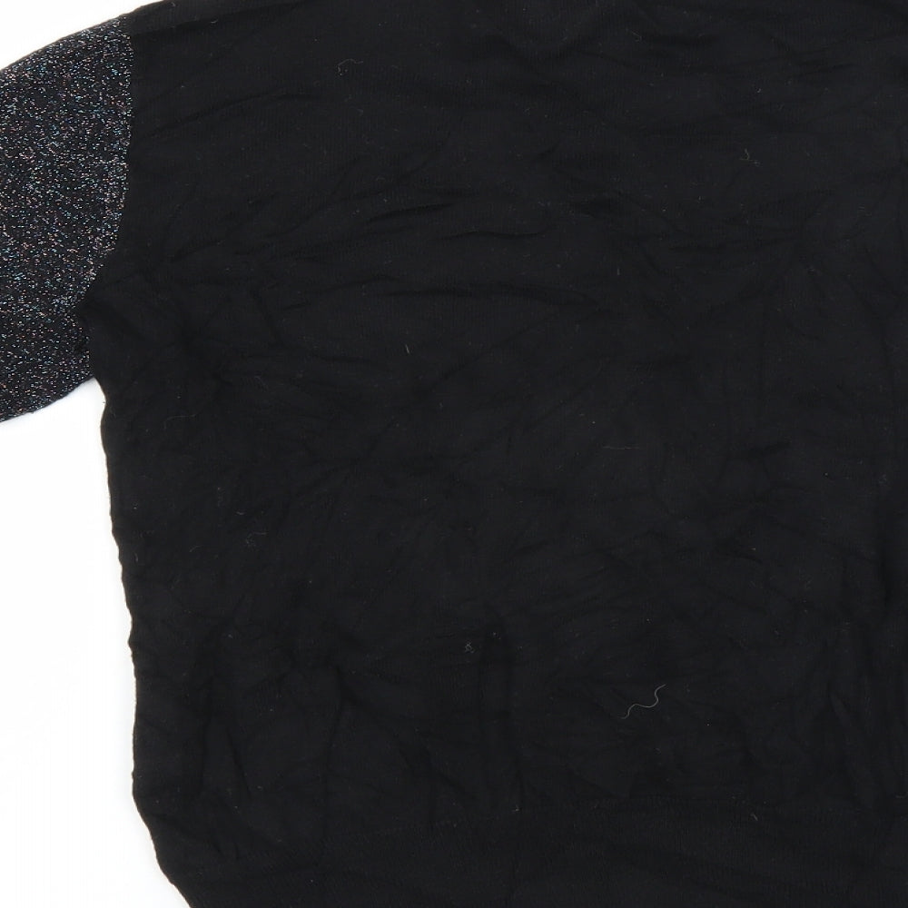 NEXT Womens Black Pullover Jumper Size 8 - glittery
