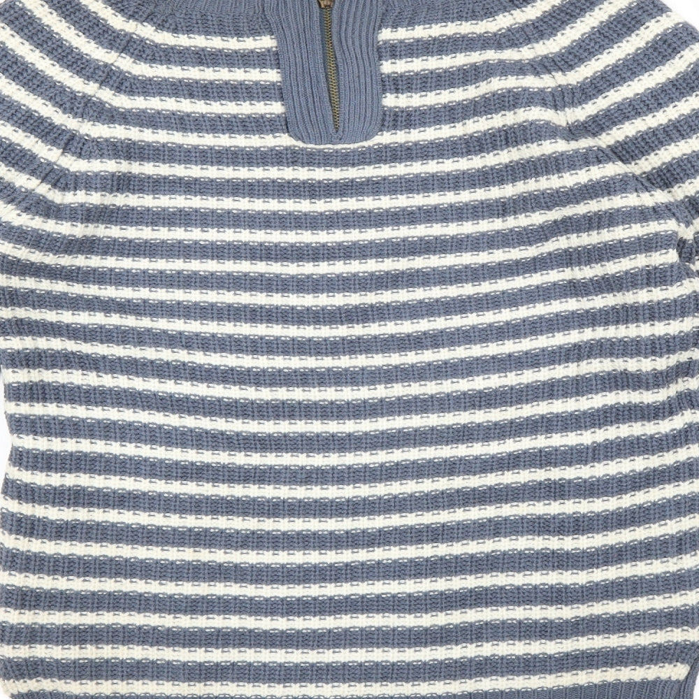 Primark Womens Blue Striped Pullover Jumper Size 10