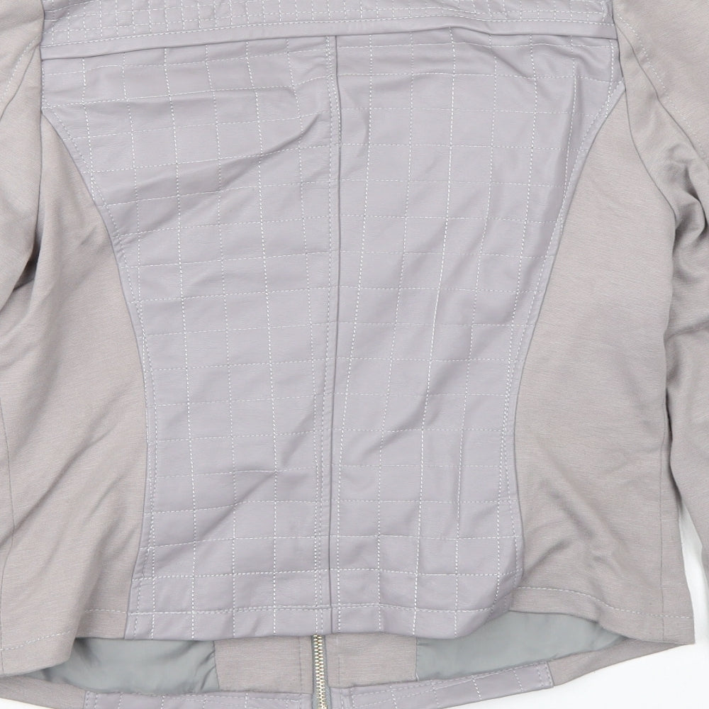 Bubbles Womens Grey Jacket Coat Size L