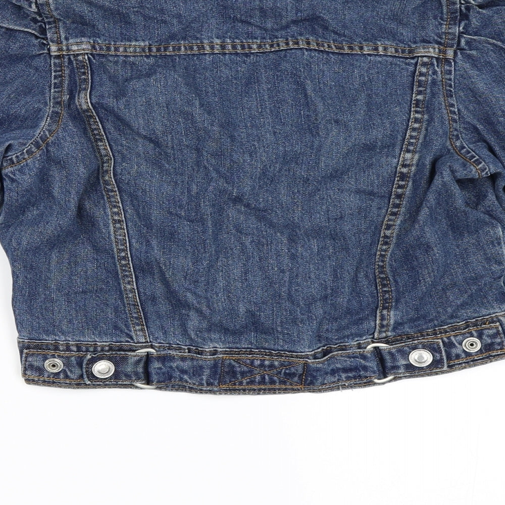 Giselle Womens Blue Denim Jacket Size 4