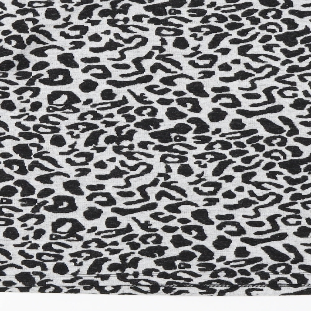 George Womens Grey Animal Print Pullover Jumper Size L