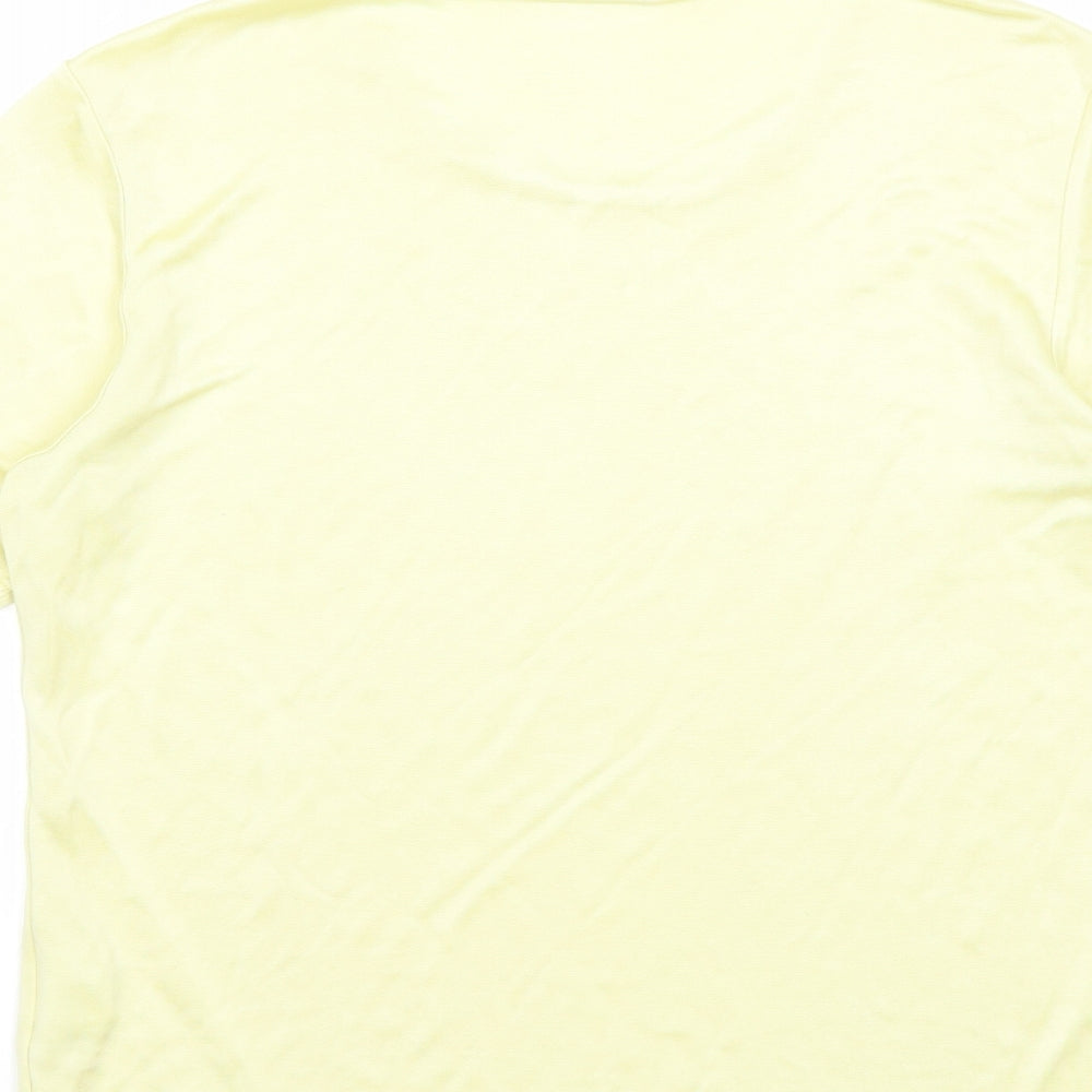 delmond Womens Yellow Basic T-Shirt Size 10