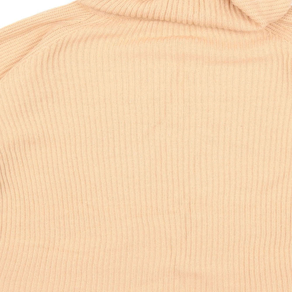 Compliments Womens Orange Knit Pullover Jumper Size 12
