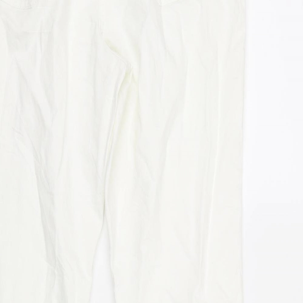 angel spirit Womens White Mom Jeans Size 16 L30 in