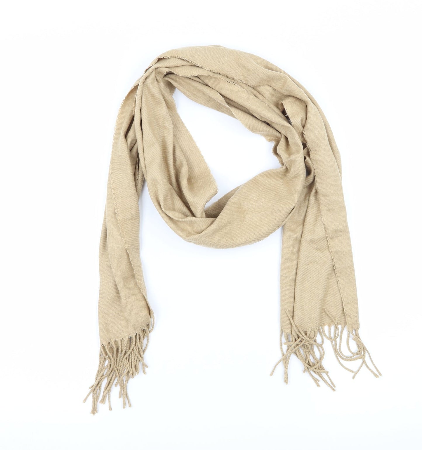 Preworn Womens Beige Knit Scarf