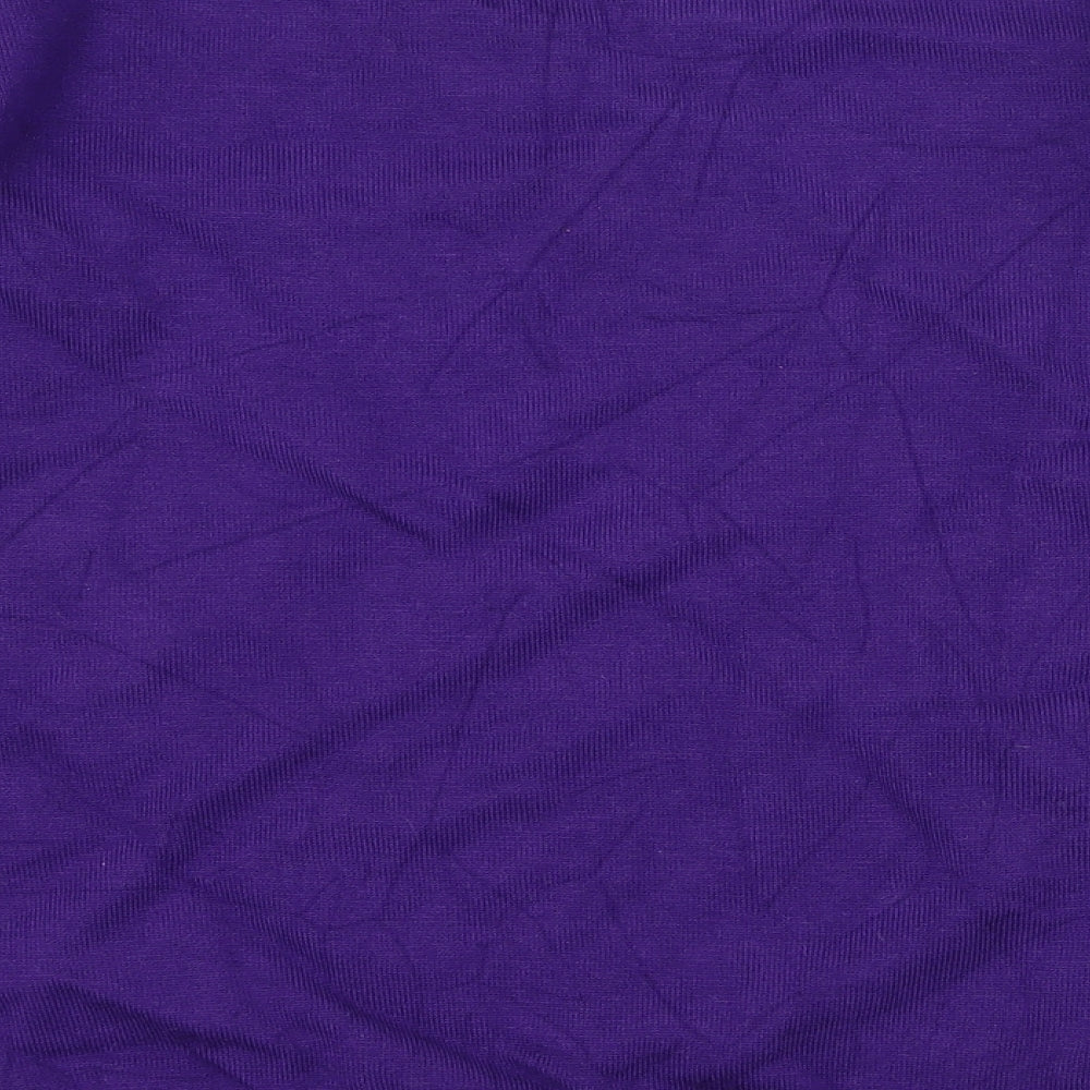 Just Elegance Womens Purple Floral Knit Pullover Jumper Size S