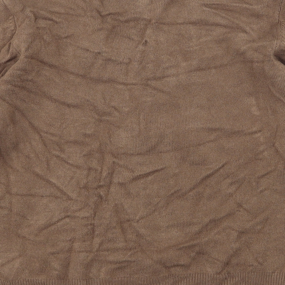Ann Marie Womens Brown Knit Pullover Jumper Size S