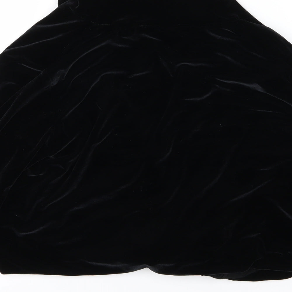 Marks & Spencer Womens Black Velour Jacket Blazer Size 10