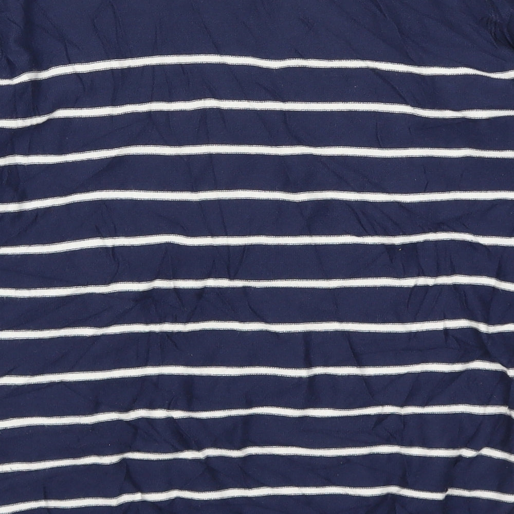 Fransa Womens Blue Striped Pullover Jumper Size S