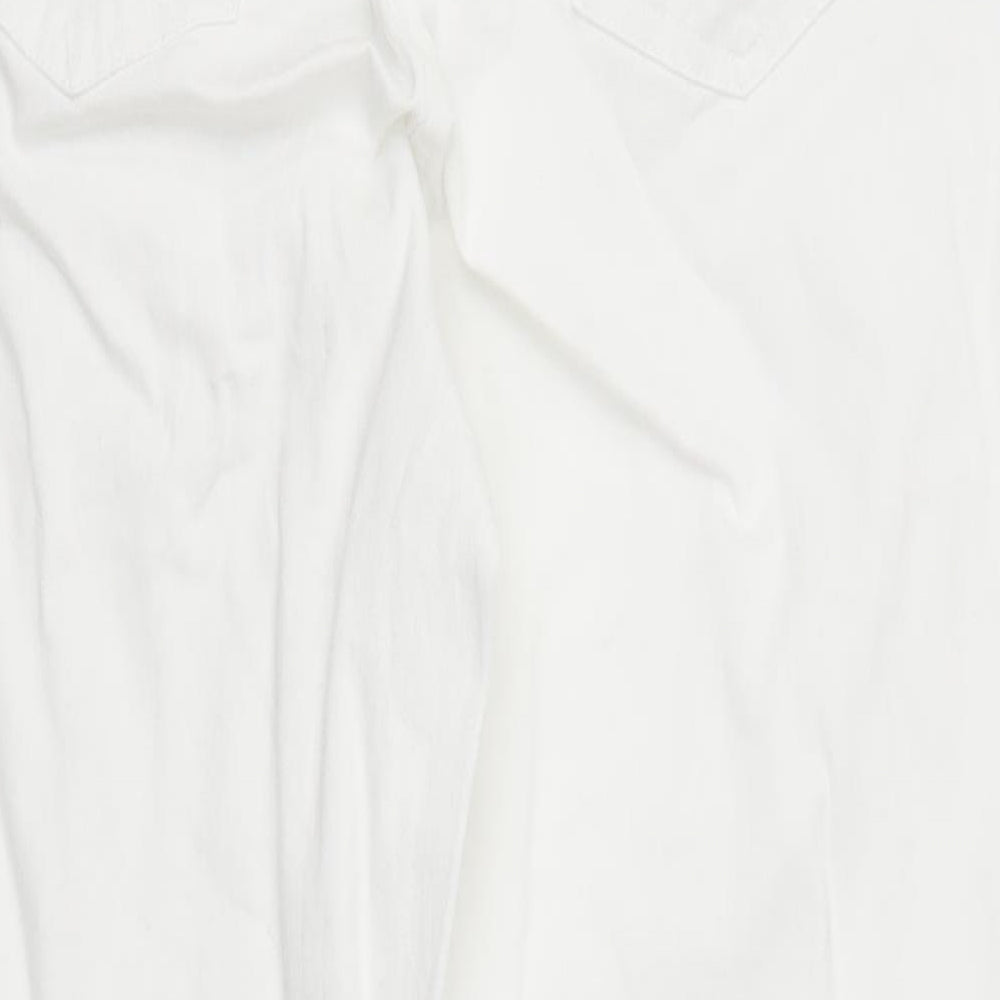 Preworn Womens White Denim Straight Jeans Size 30 in L25 in