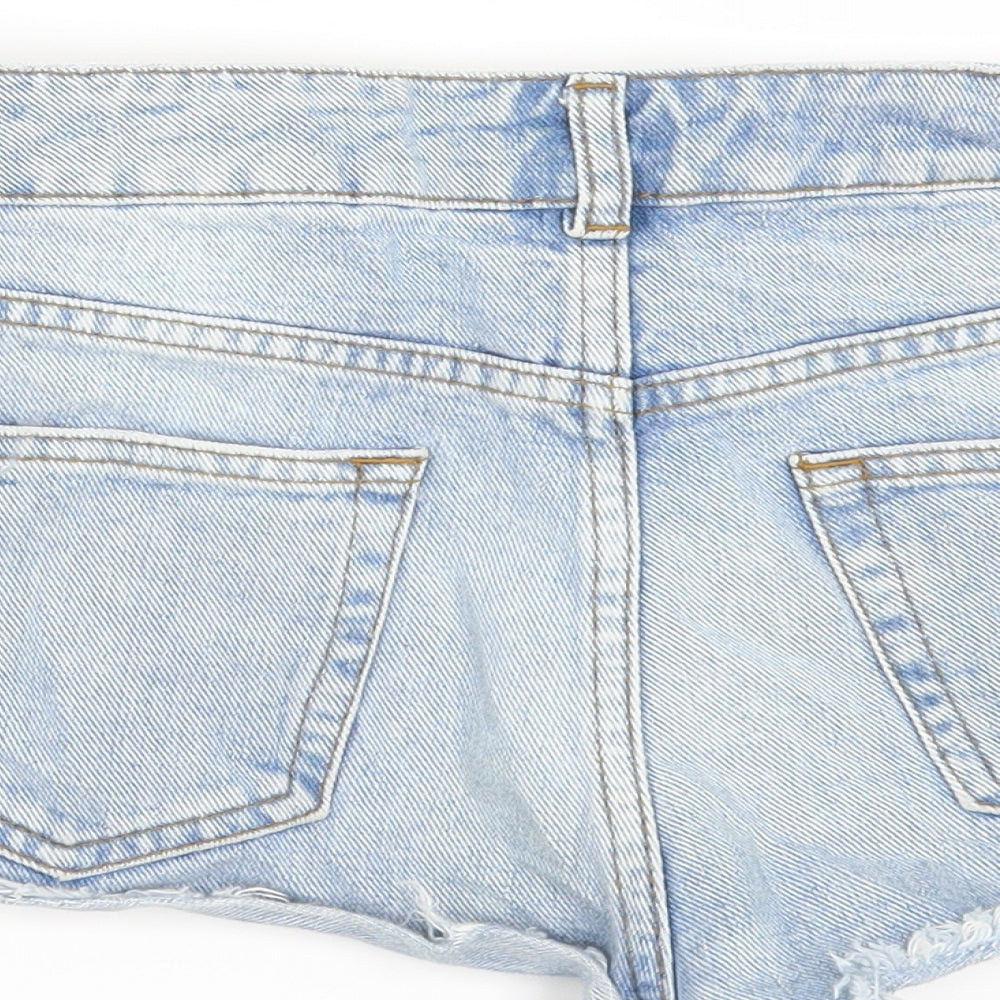 Topshop Womens Blue Cut-Off Shorts Size 28 in