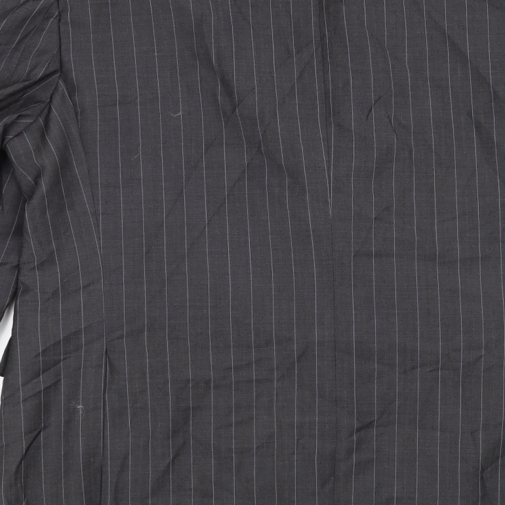 Marks & Spencer Mens Grey Striped Jacket Suit Jacket Size 44