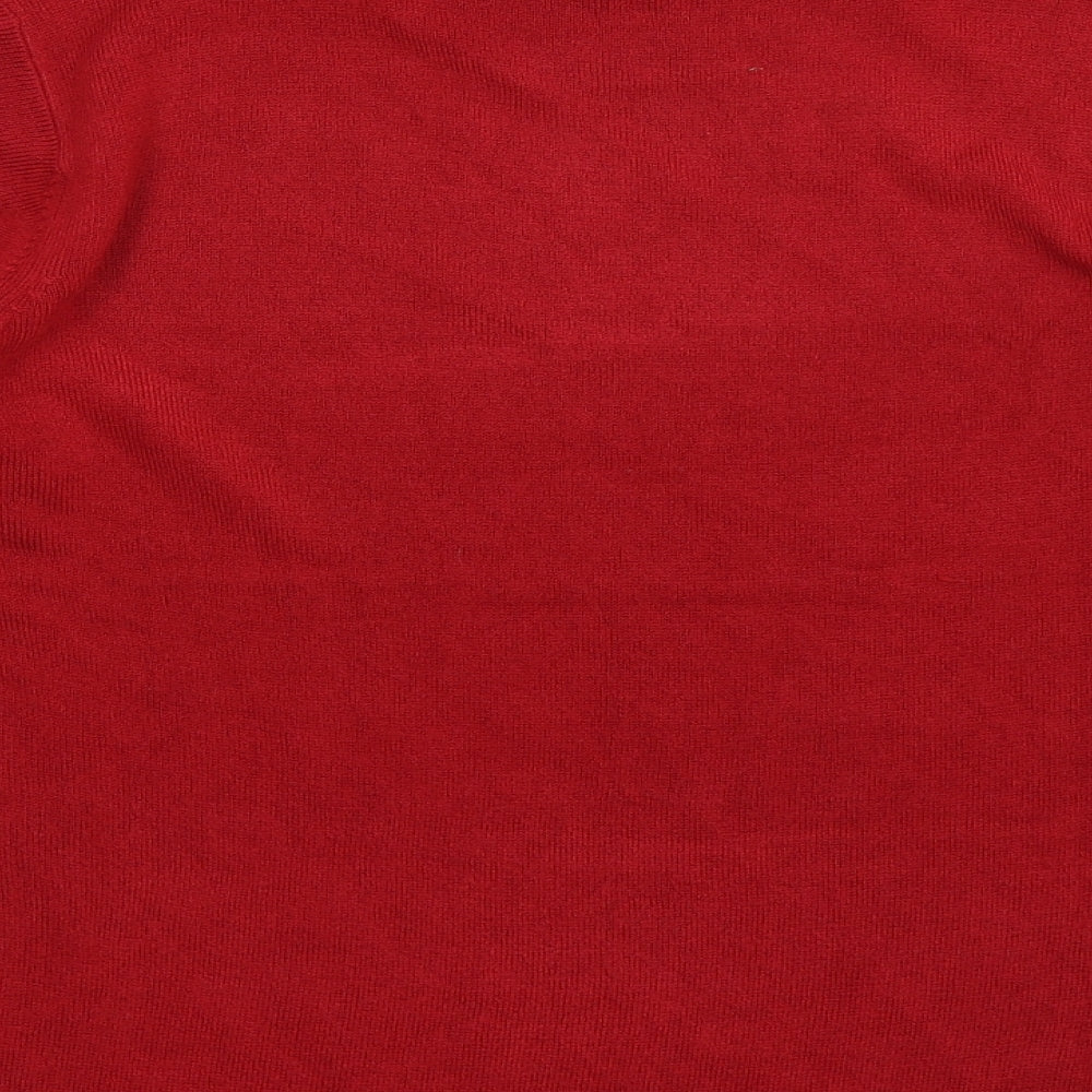 First Avenue Womens Red Knit Pullover Jumper Size L